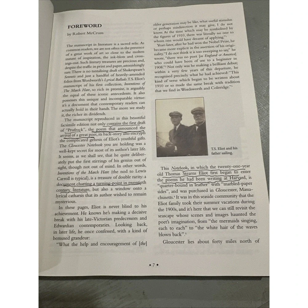 Gloucester Notebook by T.‎ S. Eliot (2021, Hardcover)